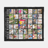 Couverture Polaire MEILLEUR GRANDPA JAMAIS 39 Photo Collage de votre (Devant (Horizontal))
