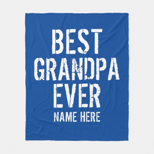 COUVERTURE POLAIRE MEILLEUR GRANDPA JAMAIS PERSONNALISER FLEECE BLANK (Devant)