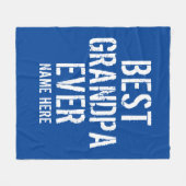 COUVERTURE POLAIRE MEILLEUR GRANDPA JAMAIS PERSONNALISER FLEECE BLANK (Devant (Horizontal))