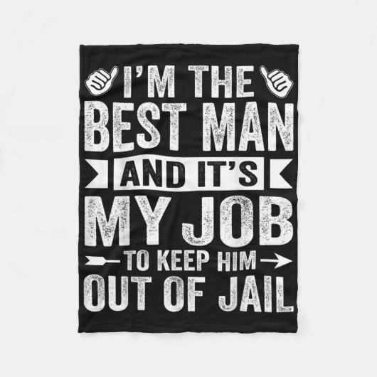 Couverture Polaire Meilleur homme Mariage Groomsmen Funny Bride Bache (Devant)