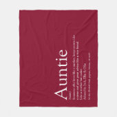 Couverture Polaire Meilleur Jour Tante Définition Bourgogne Amusant (Devant)