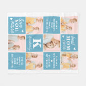Couverture Polaire Meilleur MOM Ever Custom 7 Photo Collage Fête des (Devant (Horizontal))