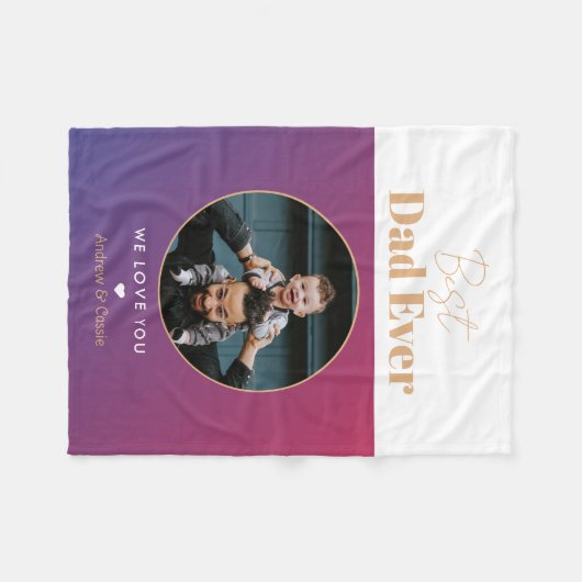 Couverture Polaire Meilleur papa (Devant (Horizontal))