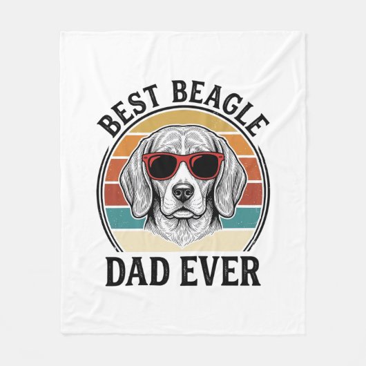 Couverture Polaire Meilleur papa Beagle de tous les temps Design de t (Devant)