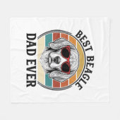 Couverture Polaire Meilleur papa Beagle de tous les temps Design de t (Devant (Horizontal))
