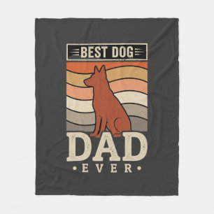 Couverture Polaire Meilleur papa chien de tous les temps silhouette r