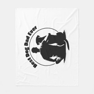 Couverture Polaire Meilleur Papa Chien de Tous les Temps T-shirt Homm