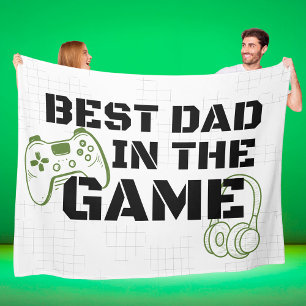 Couverture Polaire Meilleur papa dans le jeu Grand cadeau pour Gamer