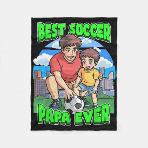 Couverture Polaire Meilleur Papa de Football Célébrez la Fête des Pèr