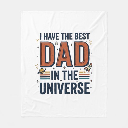 Couverture Polaire Meilleur papa de l'univers conception vectorielle (Devant)