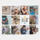 Couverture Polaire Meilleur papa Ever 11 Collage photo (Devant (Horizontal))