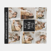 Couverture Polaire Meilleur PAPA Ever 8 photo personnalisée couvertur (Devant (Horizontal))