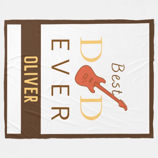 Couverture Polaire Meilleur papa jamais mignon Cool Moderne Fête des (Devant (Horizontal))