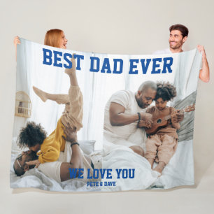Couverture Polaire Meilleur Papa Jamais Nous Vous Aimons Typographie