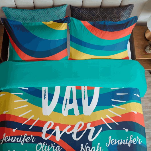 Couverture Polaire Meilleur papa jamais personnalisées noms d'enfants