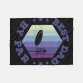 Couverture Polaire Meilleur Papa Par Discgolf (Devant (Horizontal))
