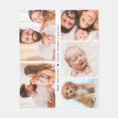 Couverture Polaire Meilleur papa Personnalisé photo collage (Devant)