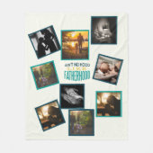 Couverture Polaire Meilleur papa Photo Collage Funny Citation de la p (Devant)