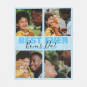 Couverture Polaire Meilleur Père de Bonus d'Ever | Photo Collage Flee (Devant)