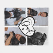 Couverture Polaire Meilleur père de chien | Collage de photos (Devant (Horizontal))