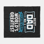 Couverture Polaire Meilleur Père Papa meilleur du monde No.1 (Devant (Horizontal))