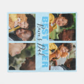 Couverture Polaire Meilleur Père Supplémentaire Moderne | Collage Pho (Devant (Horizontal))