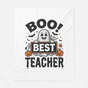 Couverture Polaire Meilleur Professeur Boo Design Halloween Vintage_