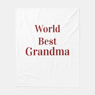Couverture Polaire Meilleure grand-mère du monde grands-parents grand