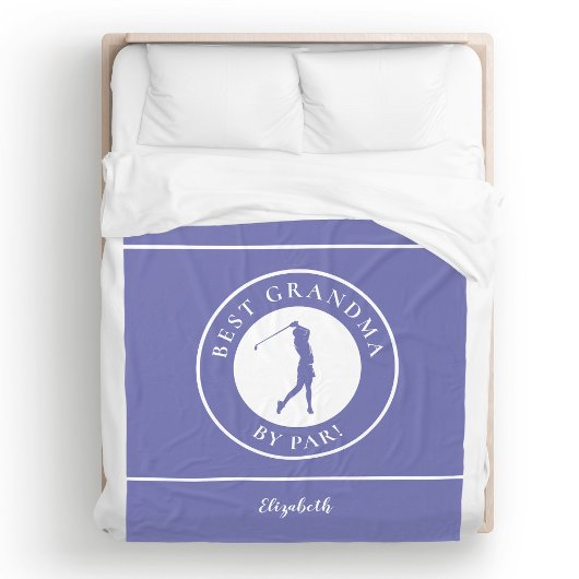 Couverture Polaire Meilleure Grand-Mère Golfeuse Monogramme Pro Bleu