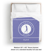 Couverture Polaire Meilleure Grand-Mère Golfeuse Monogramme Pro Bleu