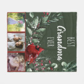 Couverture Polaire Meilleure grand-mère jamais joli Cardinal Rouge Ph (Devant (Horizontal))