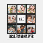 Couverture Polaire Meilleure grand-mère personnalisée Ever 8 Collage  (Devant)