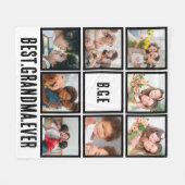 Couverture Polaire Meilleure grand-mère personnalisée Ever 8 Collage  (Devant (Horizontal))