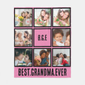 Couverture Polaire Meilleure grand-mère personnalisée Ever 8 Collage  (Devant)