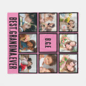 Couverture Polaire Meilleure grand-mère personnalisée Ever 8 Collage  (Devant (Horizontal))