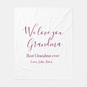 Couverture Polaire meilleure grand-mère toujours grands-parents cadea