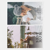 Couverture Polaire Meilleure maman 2 Photo personnalisée Collage mère (Devant)