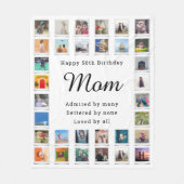 Couverture Polaire Meilleure maman 50e anniversaire Photo Collage Bla (Devant)