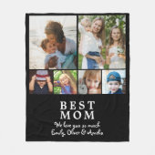Couverture Polaire Meilleure maman 6 Photo Collage de conservation (Devant)