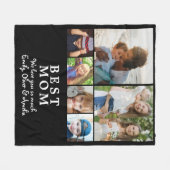 Couverture Polaire Meilleure maman 6 Photo Collage de conservation (Devant (Horizontal))