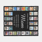 Couverture Polaire Meilleure maman 80e anniversaire Photo Collage noi (Devant (Horizontal))