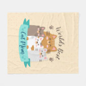 Couverture Polaire Meilleure maman chatte du monde - Cute Kittens (Devant (Horizontal))