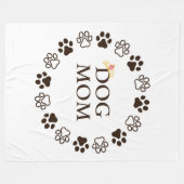 Couverture Polaire Meilleure maman chien 60x80 Blanche polaire (Devant (Horizontal))