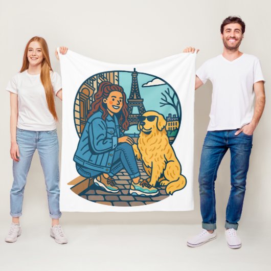 Couverture Polaire Meilleure maman de chien à Paris (En situation)
