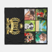 Couverture Polaire Meilleure Maman du Monde Photo Noir (Devant (Horizontal))