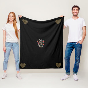 Couverture Polaire Meilleure maman Jamais Coeurs Fête des mères
