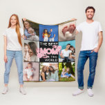 Couverture Polaire Meilleure maman jamais | Collage photo de la Fête<br><div class="desc">Meilleure maman jamais | Collage photo de la Fête des Mères 8</div>