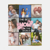 Couverture Polaire Meilleure maman jamais | Collage photo de la Fête (Devant)