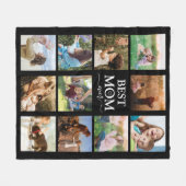 Couverture Polaire Meilleure maman Jamais Famille Photo Collage noir (Devant (Horizontal))