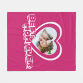 Couverture Polaire Meilleure maman jamais mère Fête des mères Photo p (Devant (Horizontal))